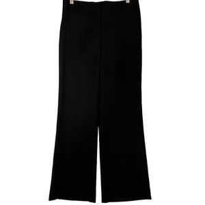 J. Crew Womens Pant 8 Original Fit Black Wool Wide Leg Pockets Lined Trouser